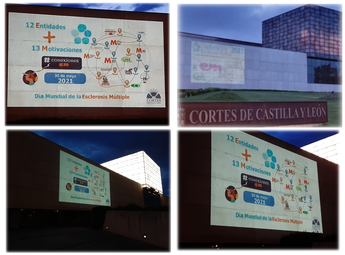 Imagen.-Proyección con motivo del Día Mundial de la Esclerosis Múltiple en las Cortes de Castilla y León.